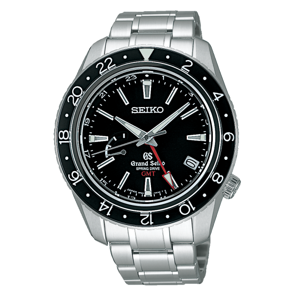 Grand Seiko SBGE001 : Spring Drive GMT Stainless Steel / Black / Bracelet