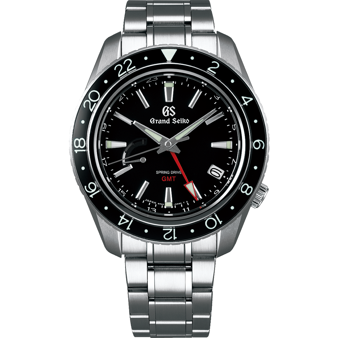 Grand Seiko SBGE201 : Spring Drive GMT Stainless Steel / Black / Bracelet