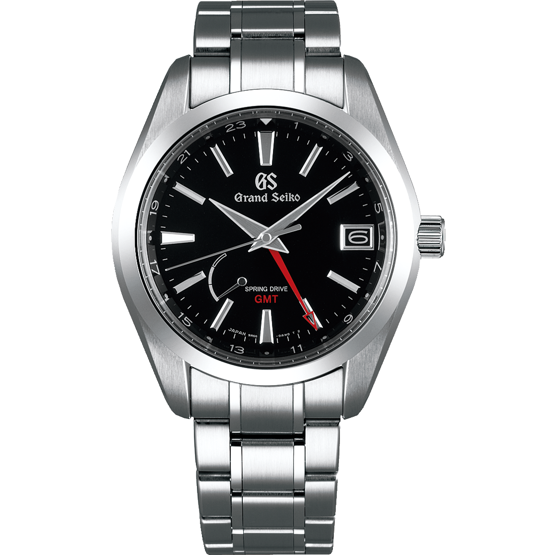 Grand Seiko SBGE211 : Spring Drive GMT Stainless Steel / Black / Bracelet