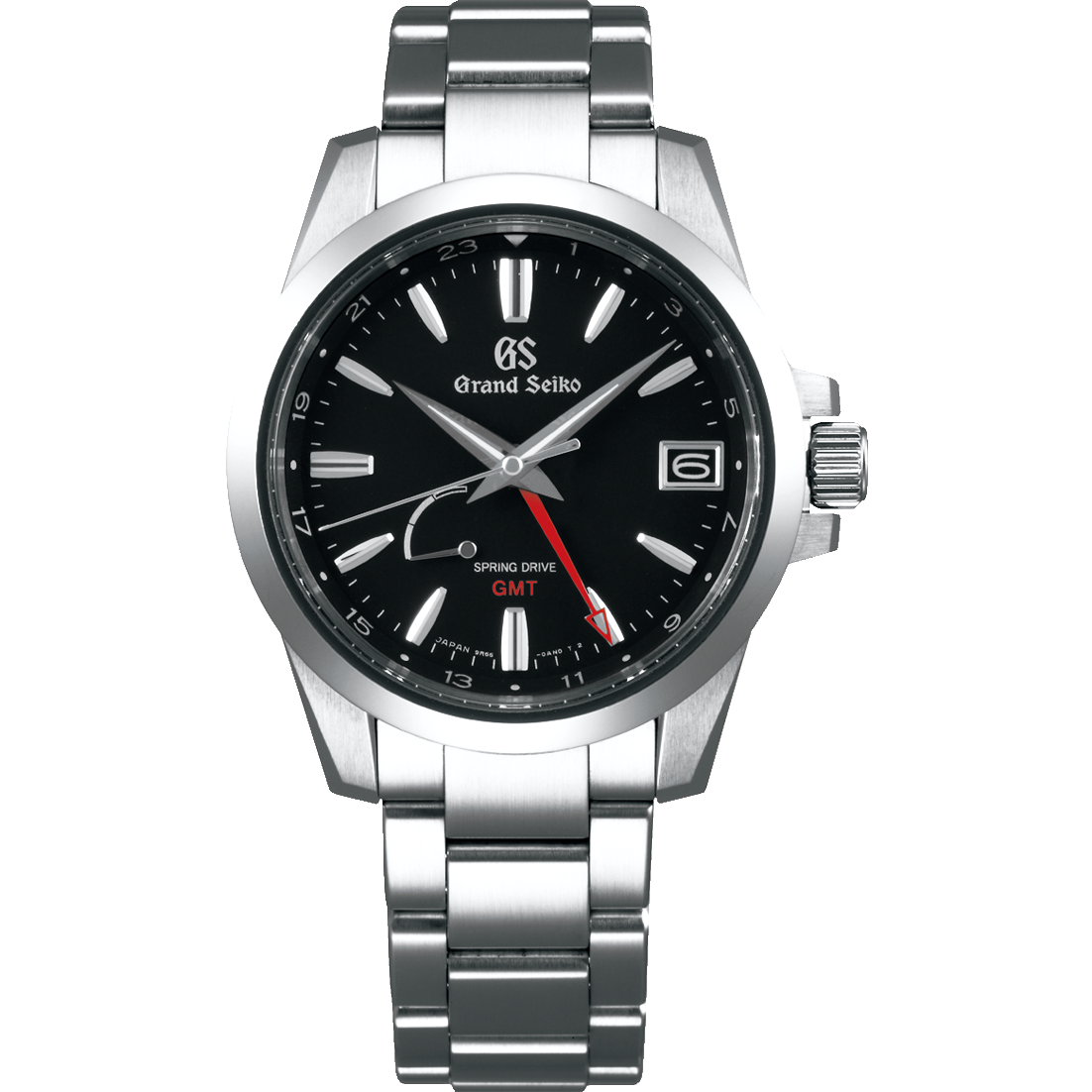 Grand Seiko SBGE213 : Spring Drive GMT Stainless Steel / Black / Bracelet