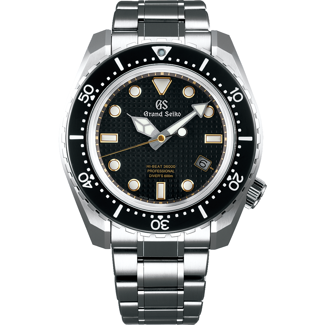 Grand Seiko SBGH255 : Automatic Hi-Beat 36000 Professional 600 m Diver's Titanium / Black / Bracelet