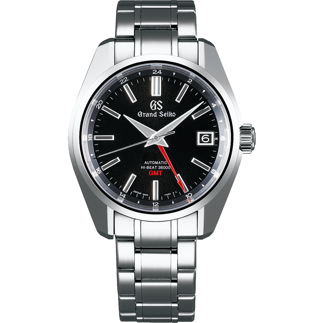 Grand Seiko SBGJ203 : Automatic Hi Beat 36000 GMT Stainless Steel / Black  / Bracelet