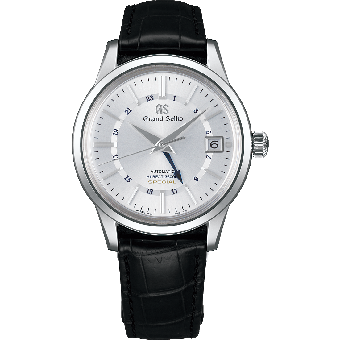 Grand Seiko SBGJ207 : Automatic Hi Beat 36000 GMT Special White Gold / Silver / Strap