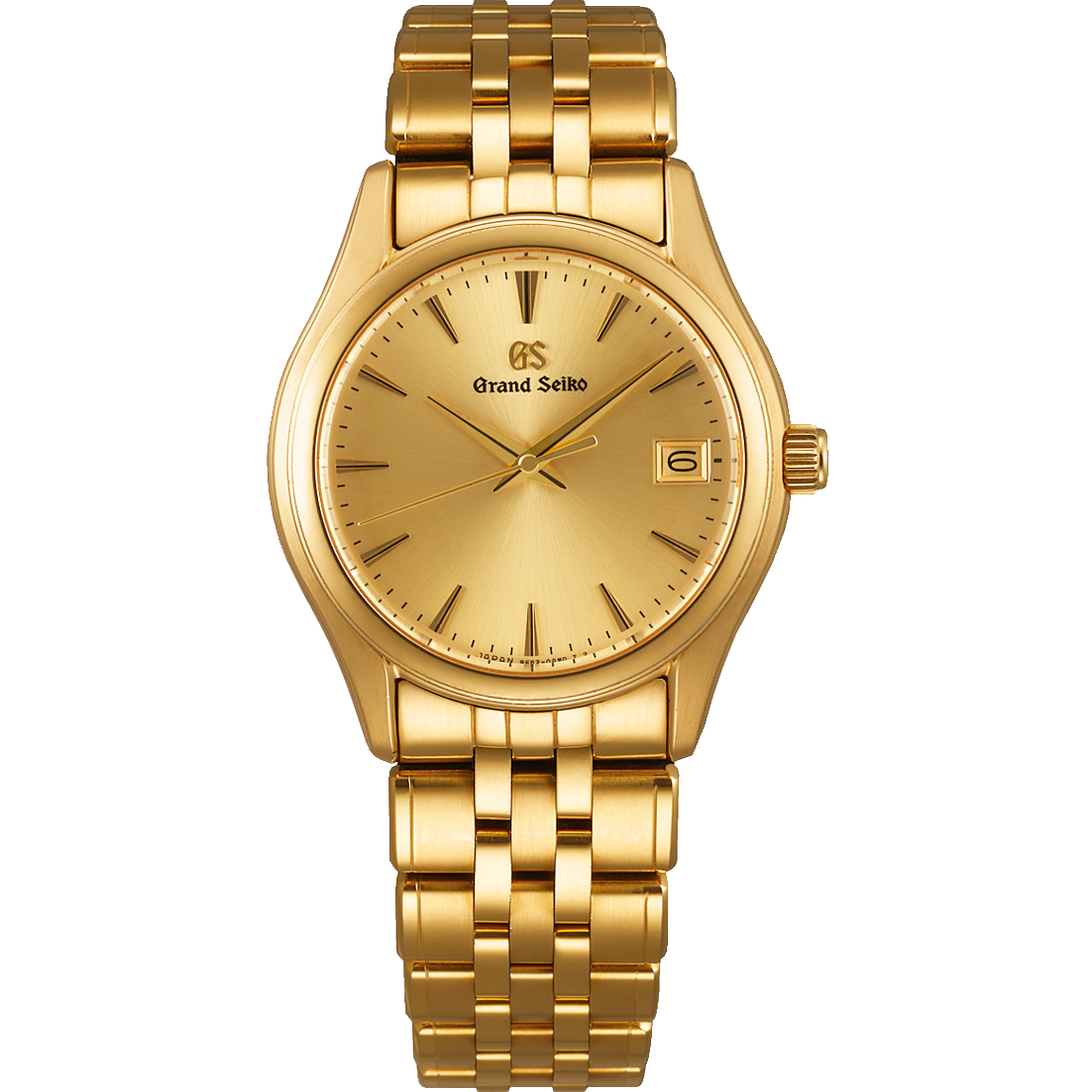 Grand Seiko SBGX218 : Quartz Date  Yellow Gold / Champagne / Bracelet