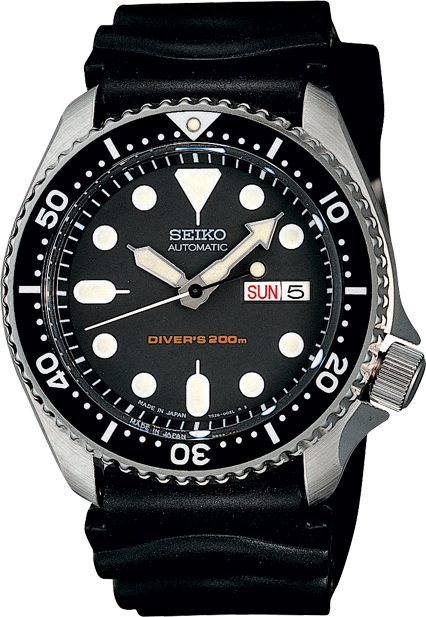 Seiko SKX007K1 : Seiko SKX007 Black / Stainless Steel / Rubber