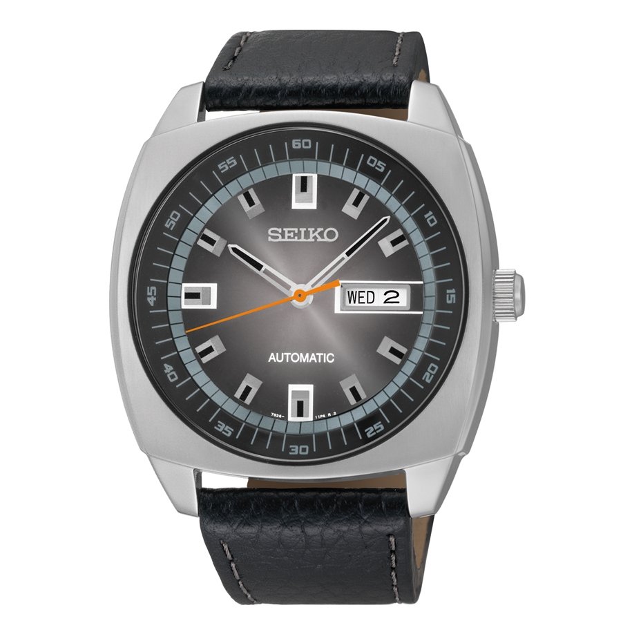 Seiko SNKN01 : Recraft Cushion Stainless Steel / Grey / Strap