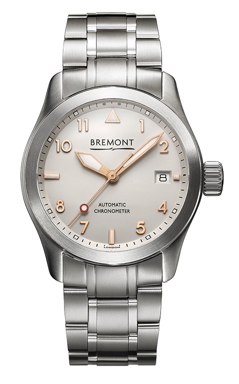 Bremont Solo37SiRgBr : Solo 37 Silver / Gold Numerals Bracelet
