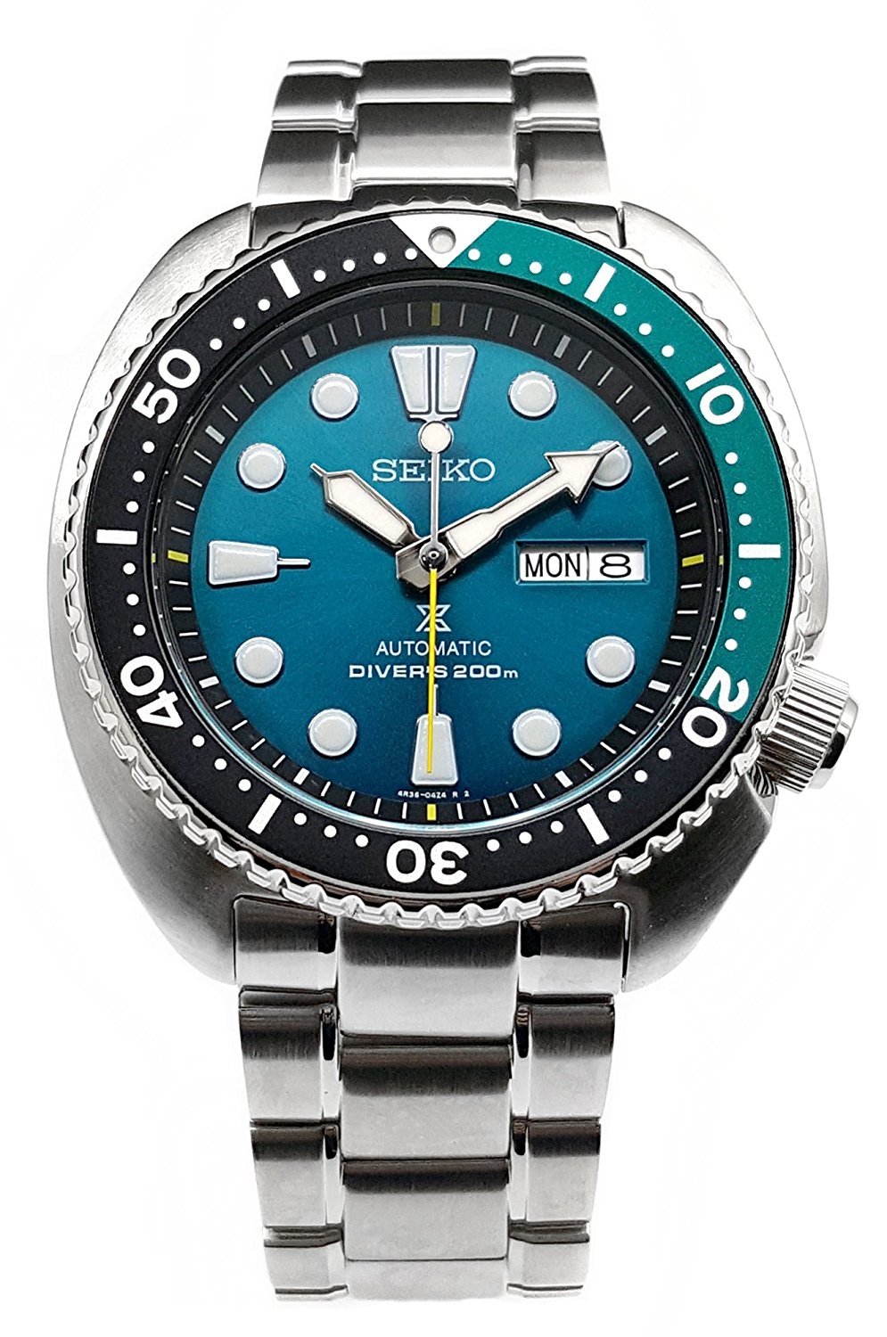 Seiko SRPB01 : Prospex Diver Turtle Stainless Steel / Green / Bracelet