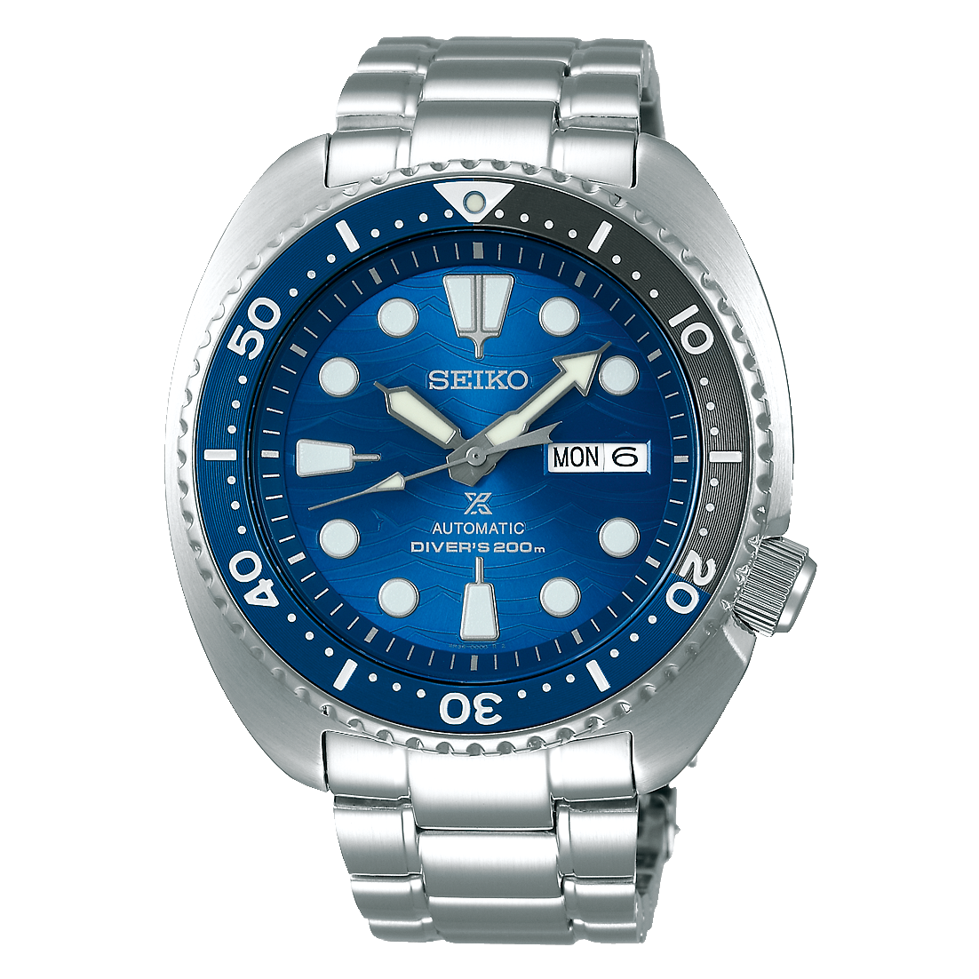 Seiko SRPD21K1 : Prospex Diver Turtle Stainless Steel / Blue / Bracelet / Save the Ocean
