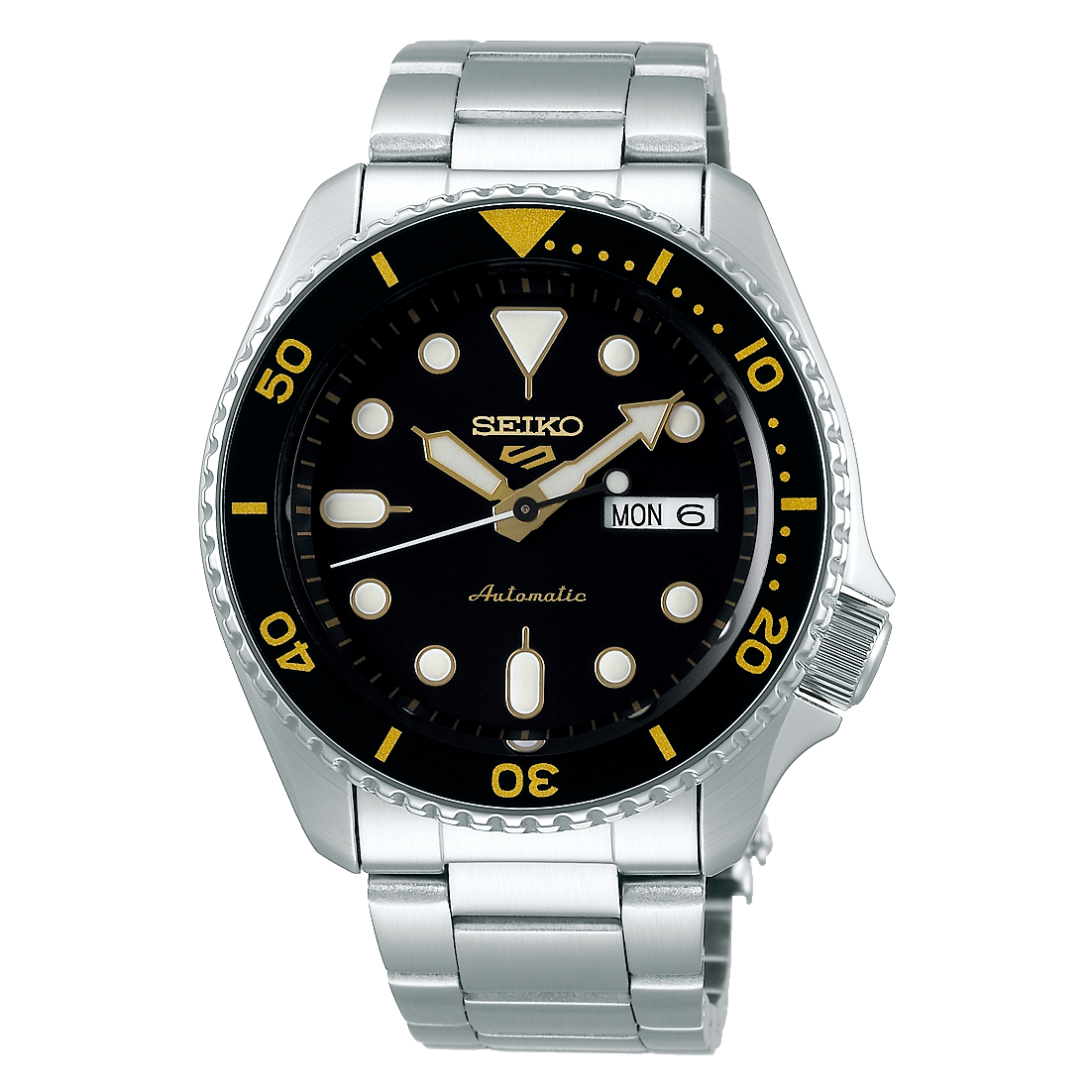 Seiko SRPD57K1 : 5 Sports Sports Style Stainless Steel / Black - Gold / Bracelet