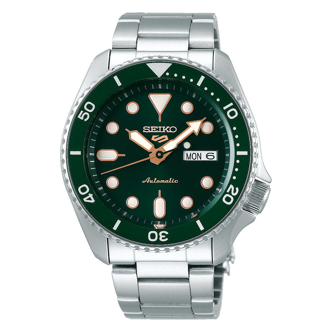 Seiko SRPD63K1 : 5 Sports Sports Style Stainless Steel / Green - Gold / Bracelet
