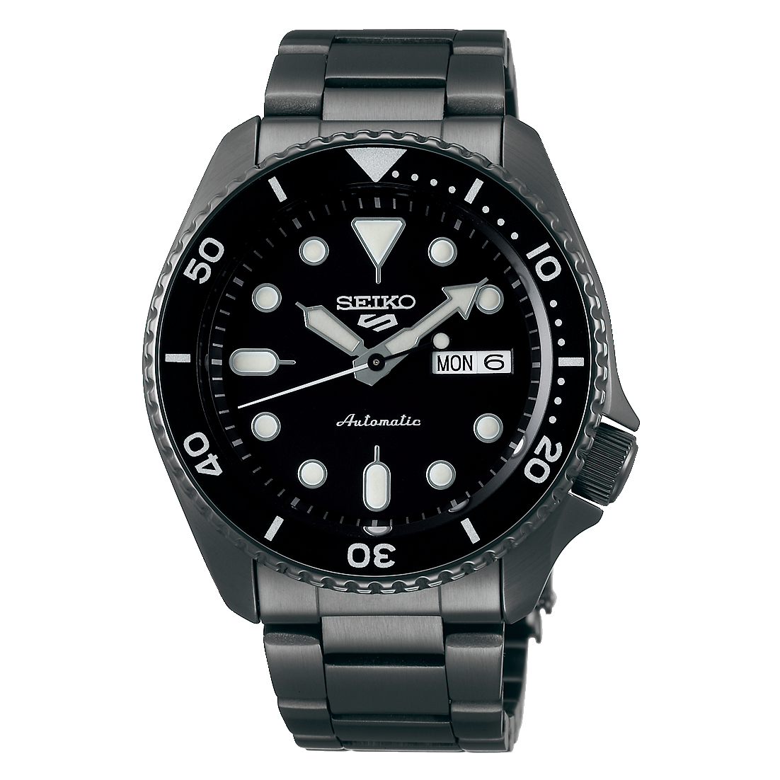 Seiko SRPD65K1 : 5 Sports Sports Style Hard Coating / Black / Bracelet