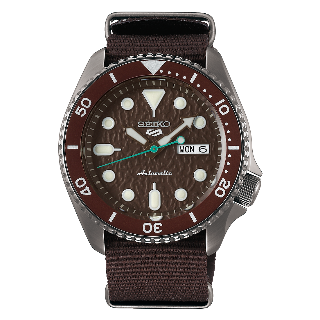 Seiko SRPD85K1 : 5 Sports Street Style Hard Coating / Brown / NATO