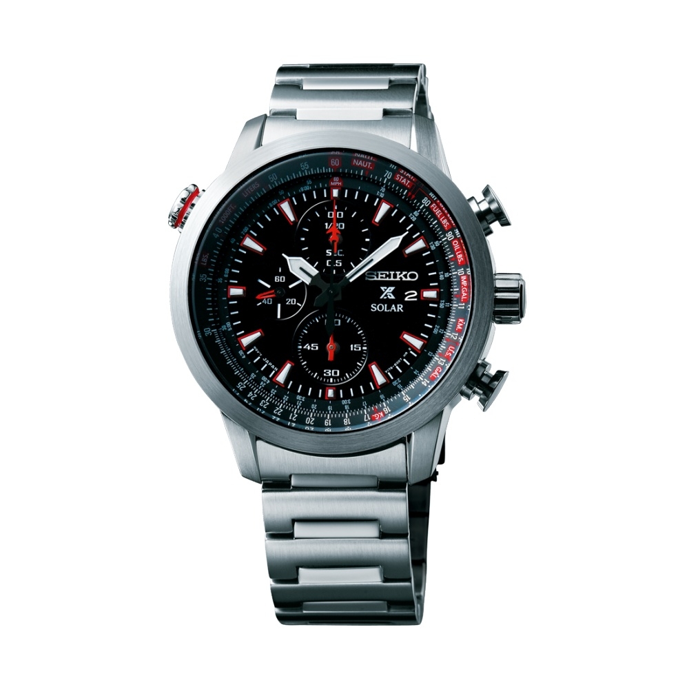 Seiko SSC349P1 : Prospex Sky SSC349P1 Stainless Steel / Black