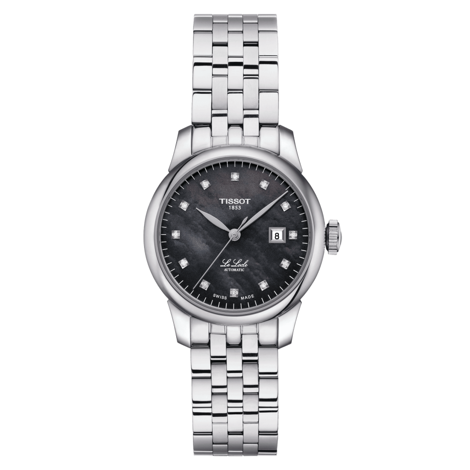 Tissot T006.207.11.126.00 : Le Locle 29 Automatic Lady Stainless Steel / Black MOP / Bracelet