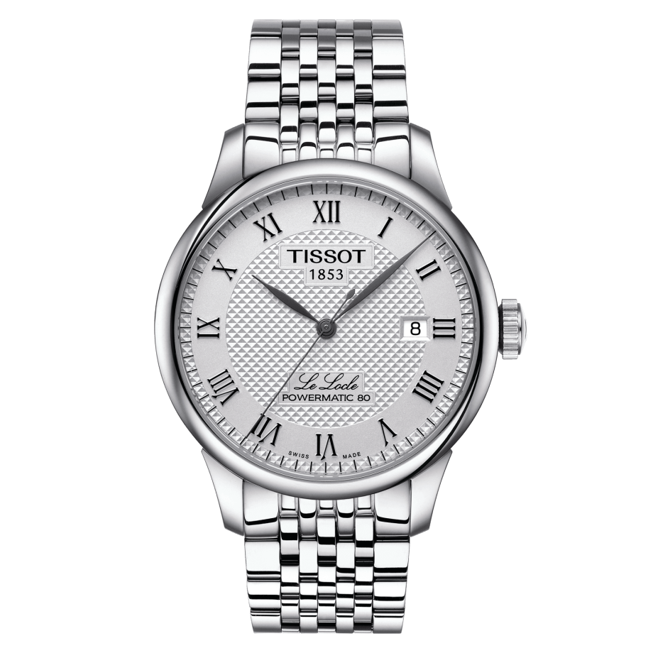 Tissot T006.407.11.033.00 : Le Locle Powermatic 80 39.3 Stainless Steel / Silver / Bracelet