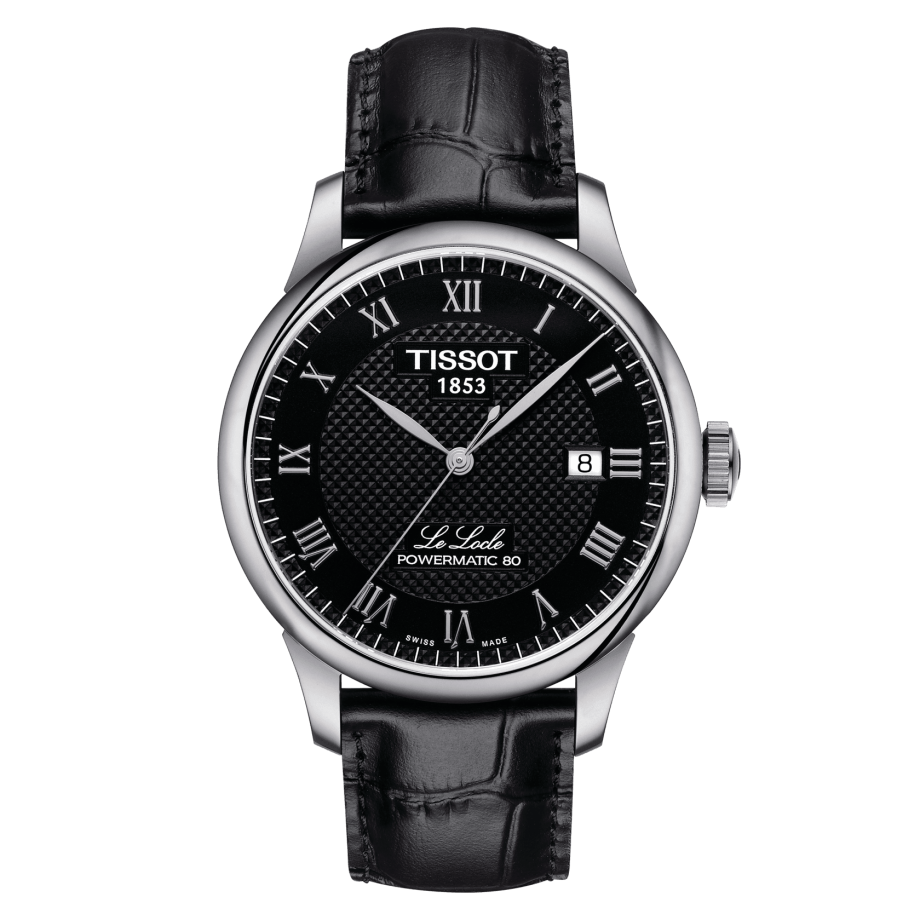 Tissot T006.407.16.053.00 : Le Locle Powermatic 80 39.3 Stainless Steel / Black / Strap