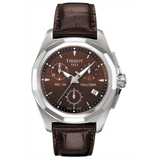Tissot T008.217.16.291.00 : PRC 100 Quartz Chronograph Brown