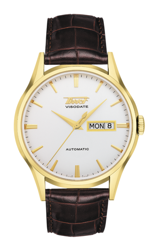 Tissot T019.430.36.031.01 : Visodate Automatic Yellow Gold PVD / Silver / Strap
