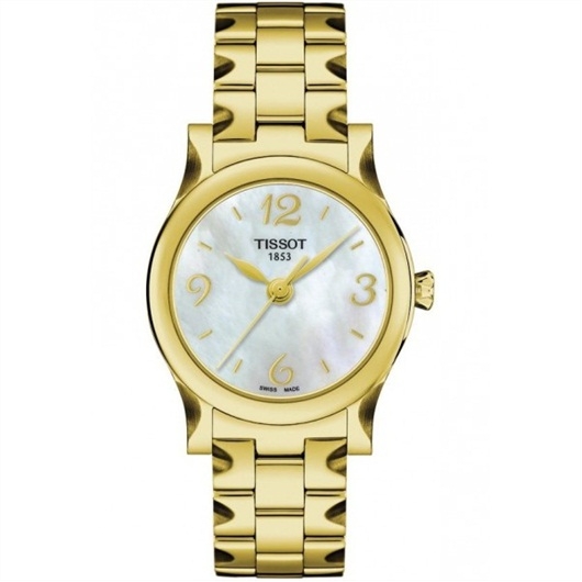Tissot T028.210.33.117.00 : Stylis-T Quartz 29 Yellow Gold PVD / MOP / Bracelet