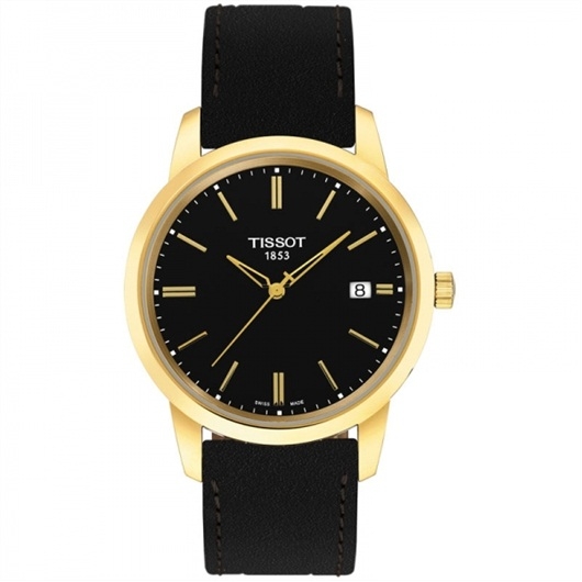 Tissot T033.410.36.051.01 : Dream Quartz 38 Yellow Gold PVD / Black / Strap