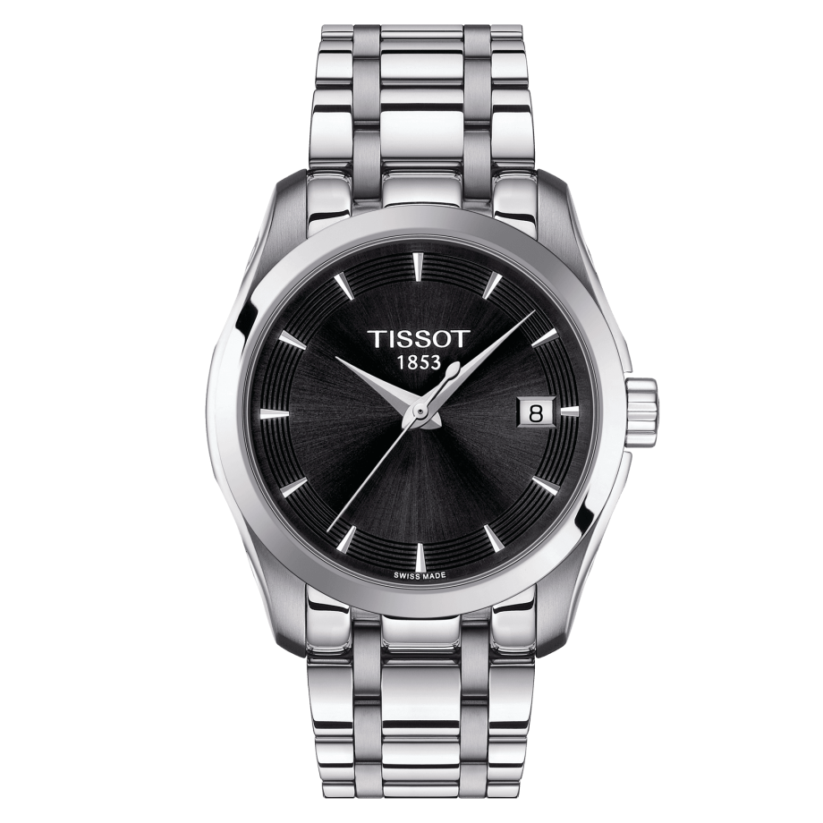 Tissot T035.210.11.051.01 : Couturier Quartz 32 Stainless Steel / Black / Bracelet