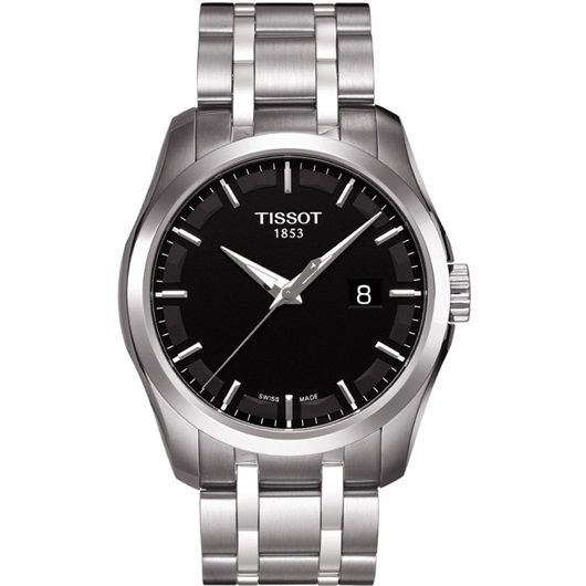 Tissot T035.410.11.051.00 : Couturier Quartz Stainless Steel / Black / Bracelet