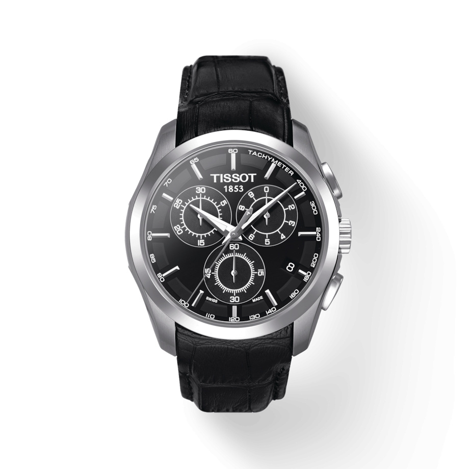 Tissot T035.617.16.051.00 : Couturier Quartz Chronograph Black / Strap