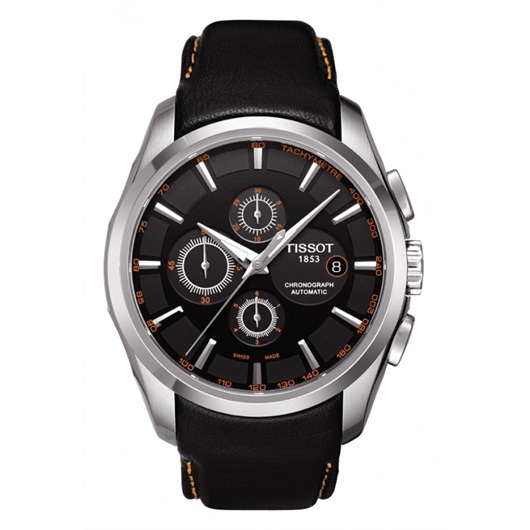 Tissot T035.627.16.051.01 : Couturier Automatic Chronograph Orange / Strap