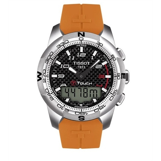 Tissot T047.420.47.207.01 : T-Touch II Orange Rubber Carbon