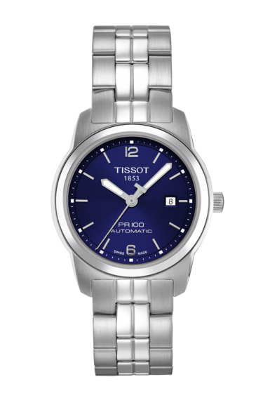 Tissot T049.307.11.047.00 : PR 100 Automatic 27 Stainless Steel / Blue / Bracelet
