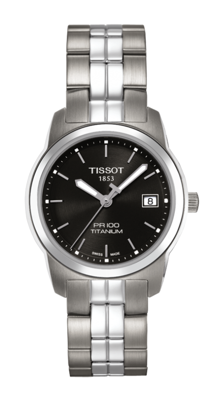 Tissot T049.310.44.051.00 : PR 100 Quartz 27 Titanium / Black / Bracelet