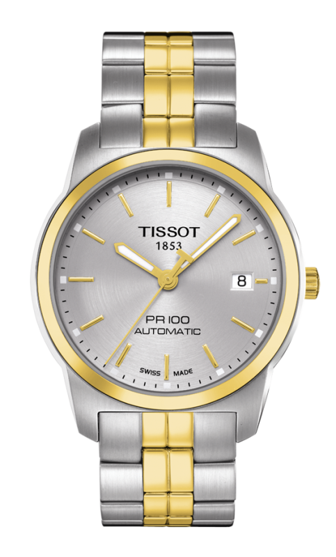 Tissot T049.407.22.031.00 : PR 100 Automatic 38 Stainless Steel / Yellow Gold PVD / Silver / Bracelet