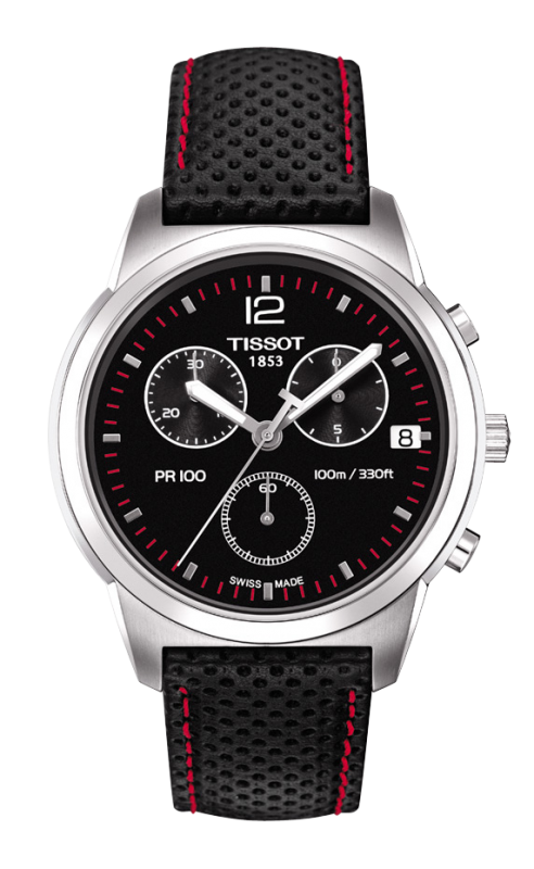 Tissot T049.417.16.057.00 : PR 100 Chronograph Quartz 38 Stainless Steel / Black / Strap