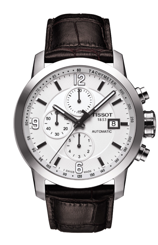 Tissot T055.427.16.017.00 : PRC 200 Automatic Chronograph Silver Leather