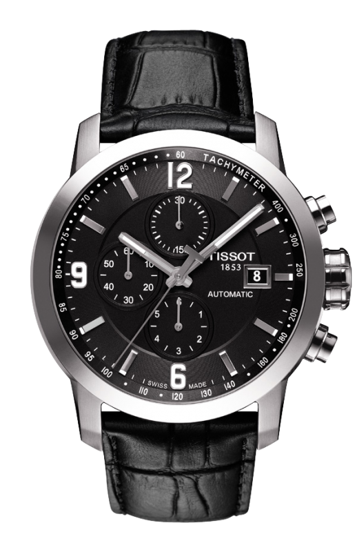 Tissot T055.427.16.057.00 : PRC 200 Automatic Chronograph Black Leather