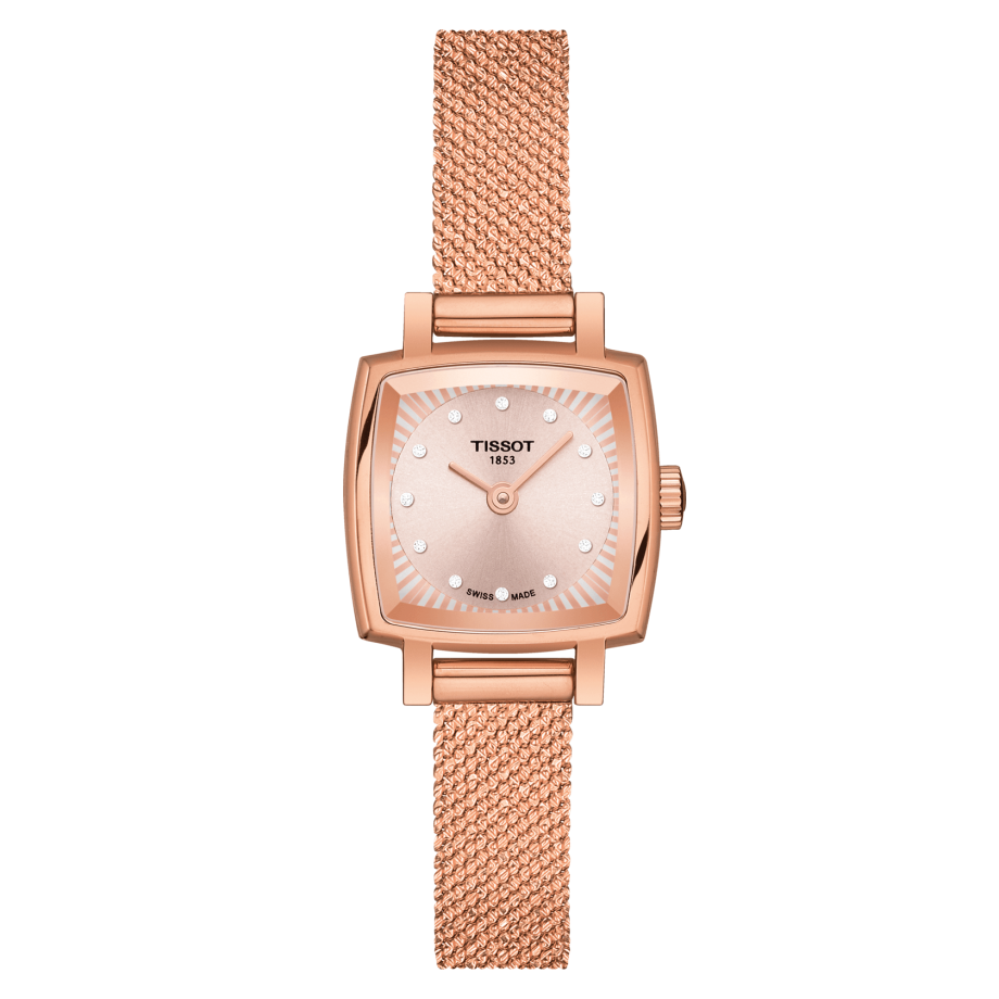 Tissot T058.109.33.456.00 : Lovely Square Rose Gold / Beige / Bracelet