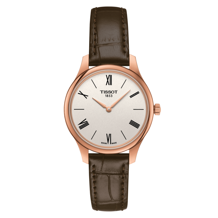 Tissot T063.209.36.038.00 : Tradition 5.5 Lady 31 Rose PVD / Silver