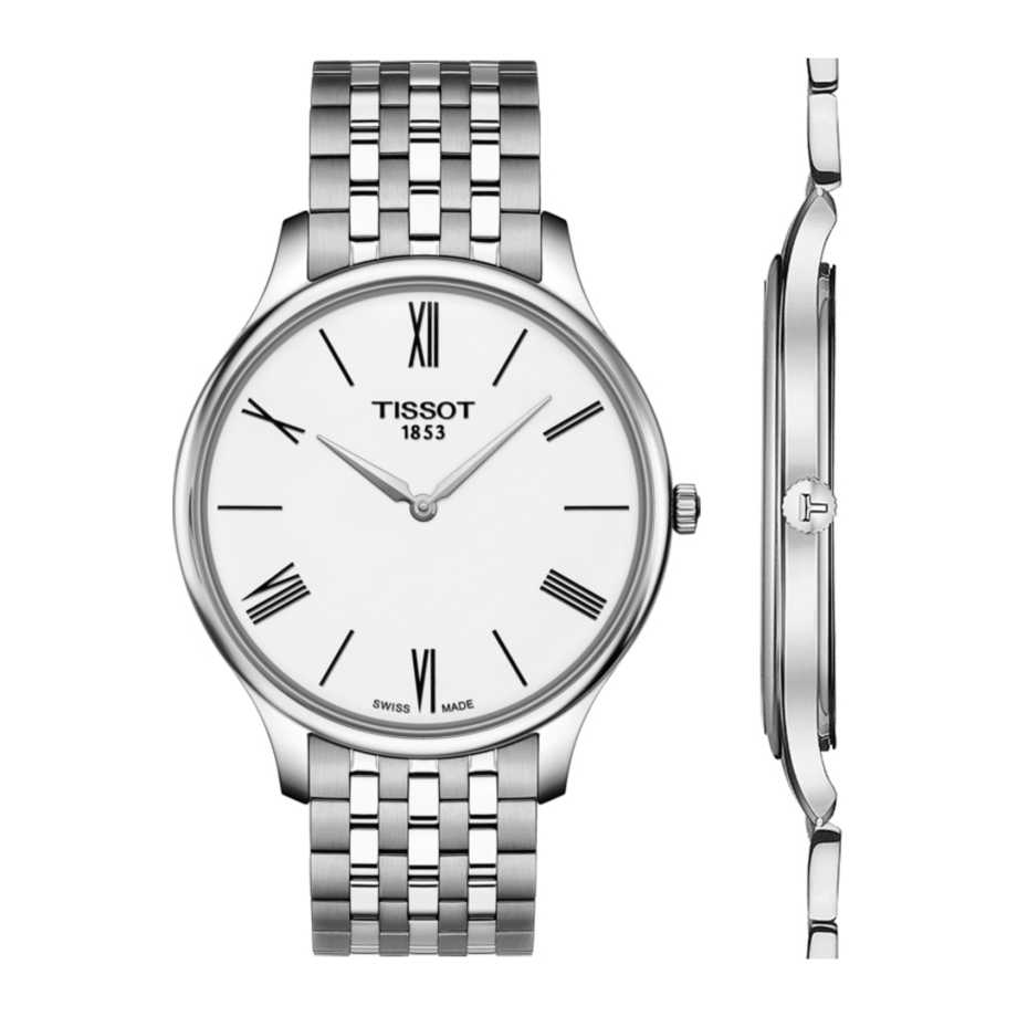 Tissot T063.409.11.018.00 : Tradition 5.5 Stainless Steel / White / Bracelet