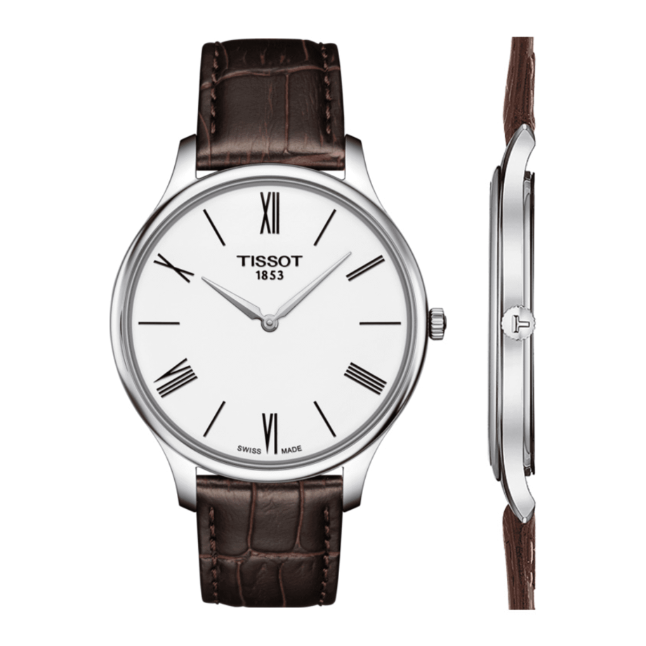 Tissot T063.409.16.018.00 : Tradition 5.5 Stainless Steel / White / Strap