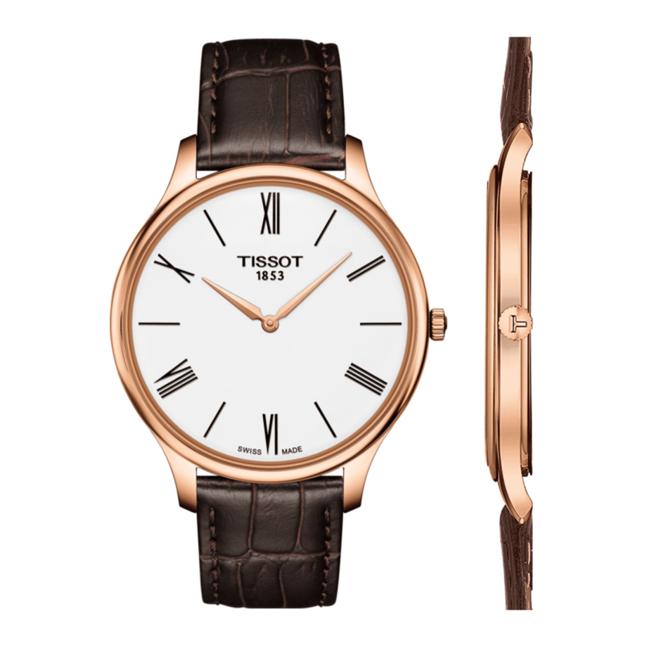 Tissot T063.409.36.018.00 : Tradition 5.5 Rose Gold PVD
