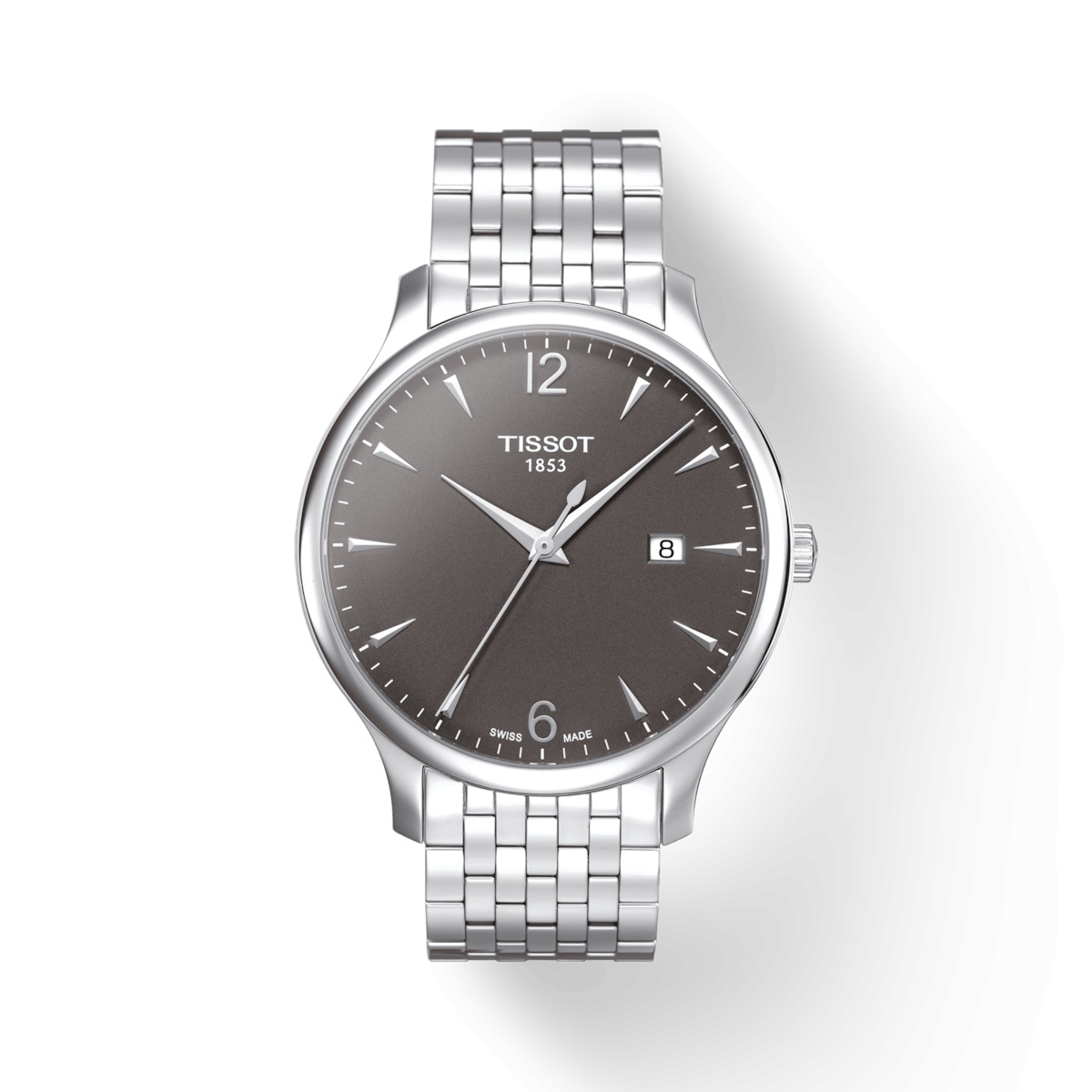 Tissot T063.610.11.067.00 : Tradition Quartz 42 Stainless Steel / Grey / Bracelet