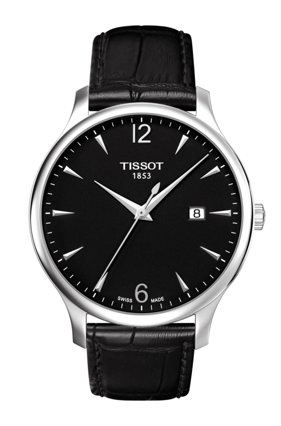 Tissot T063.610.16.057.00 : Tradition 42 Stainless Steel / Black / Strap