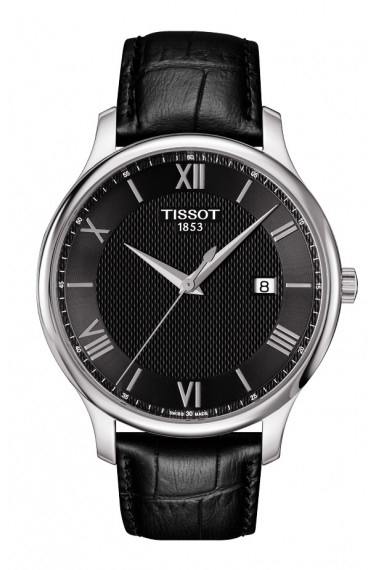 Tissot T063.610.16.058.00 : Tradition Quartz 42 Stainless Steel / Black / Strap