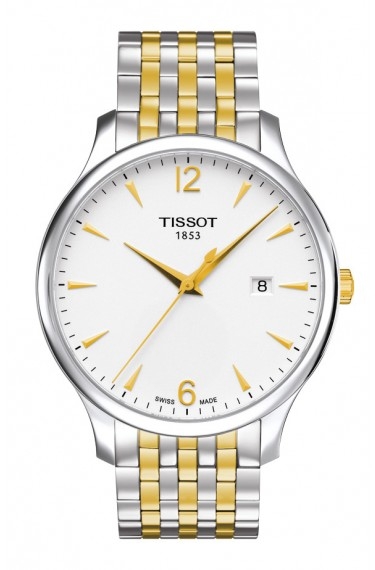 Tissot T063.610.22.037.00 : Tradition Quartz 42 Stainless Steel - Yellow Gold / Silver / Bracelet
