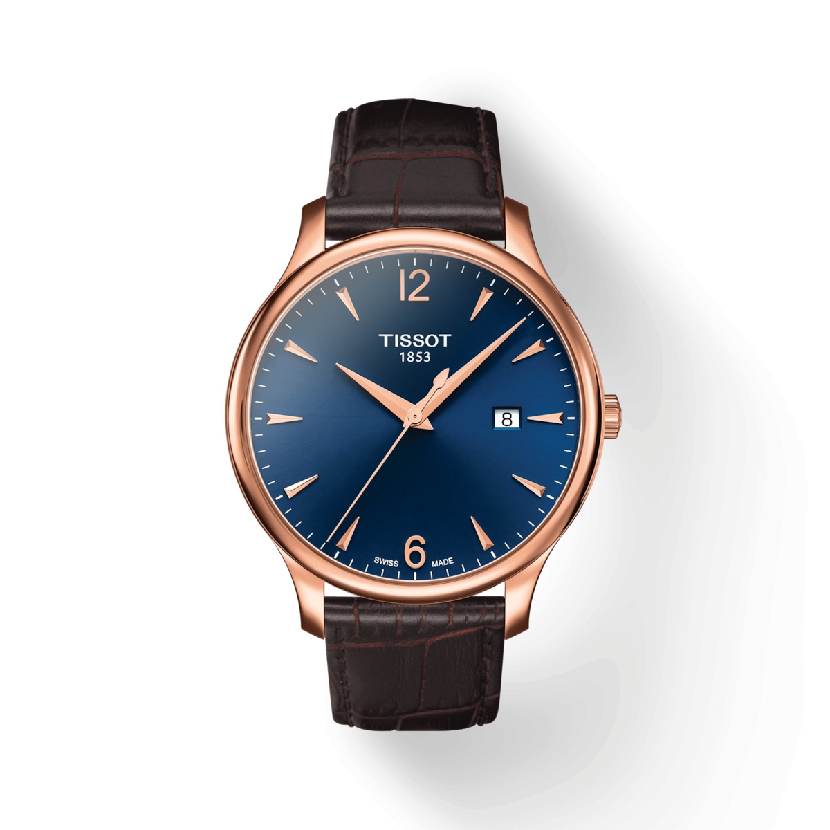 Tissot T063.610.36.047.00 : Tradition Quartz 42 Rose Gold / Blue