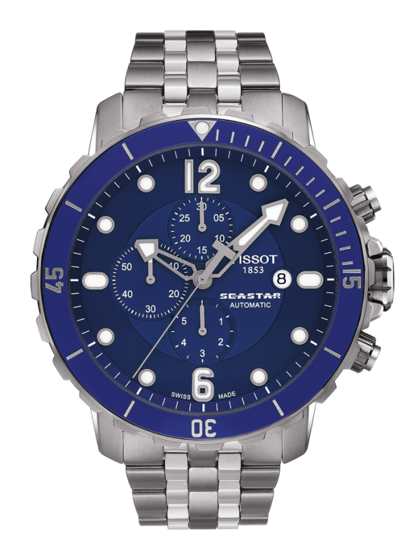 Tissot T066.427.11.047.02 : Seastar 1000 Automatic Chronograph Blue Ceramic