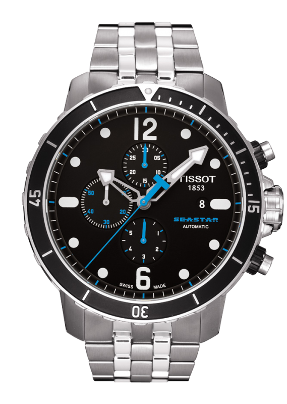 Tissot T066.427.11.057.00 : Seastar 1000 Automatic Chronograph Black