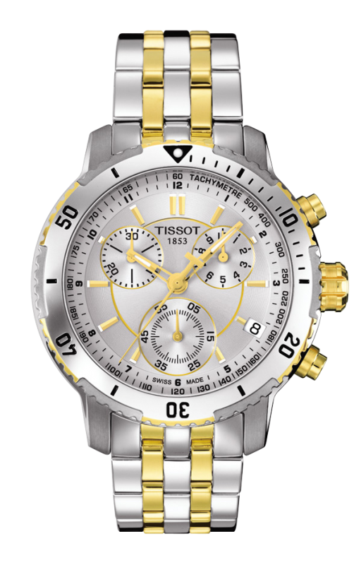 Tissot T067.417.22.031.00 : PRS 200 Quartz Chronograph Two Tone Silver