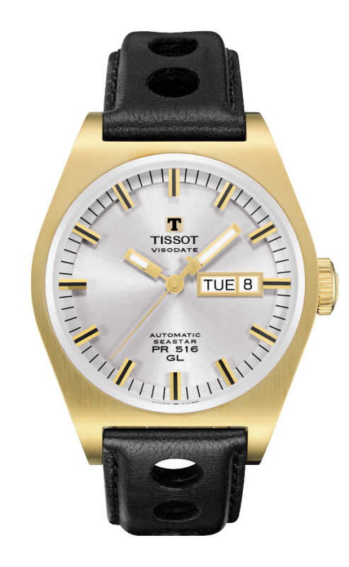 Tissot T071.430.36.031.00 : PRS 516 Automatic 40 PVD Gold / Silver / Strap
